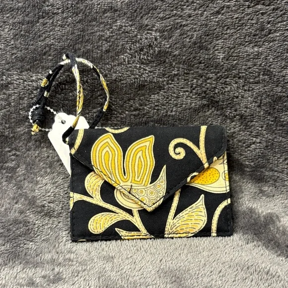 Vera Bradley Black and Yellow Patterned Wallet - Picture 7 of 12